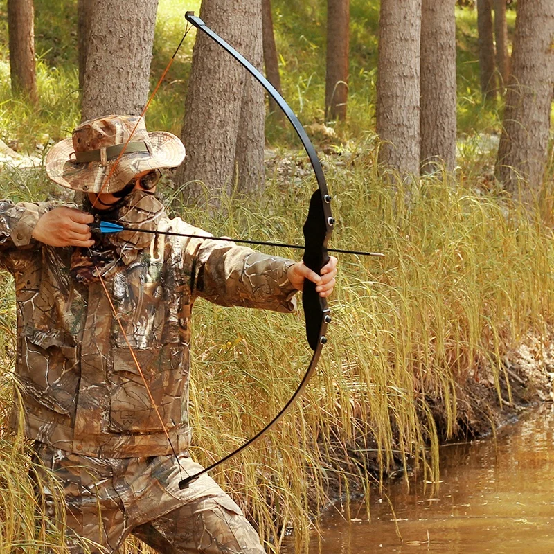 SPG стрельба из лука охота 40 фунтов лук и стрела демонтаж черного стекловолокна конечности деревянный подъем прямой Рекурсивный лук в продаже