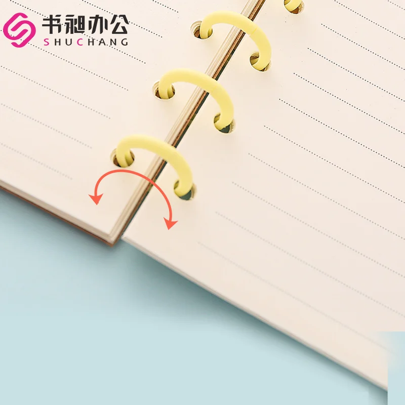 Hot Sale Wholesale Notebook Spiral Coil Clips B5 Binding Strip 20 Hole Binding Ring Leaf Shaped Ring