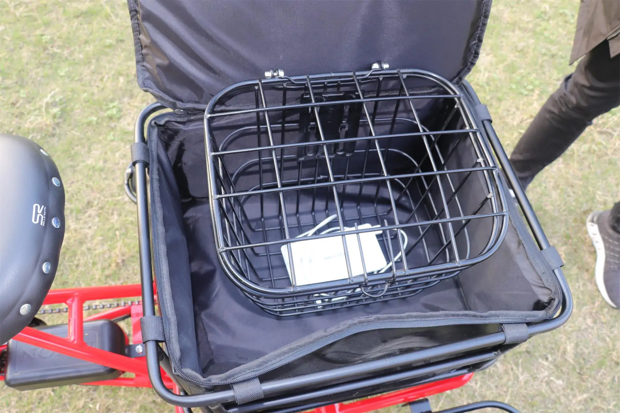 Высокое качество 48V 500W складной 24 дюйма с толстыми покрышками 3 колеса велосипеда корзиной электрические трехколесные велосипеды груз для перевозки