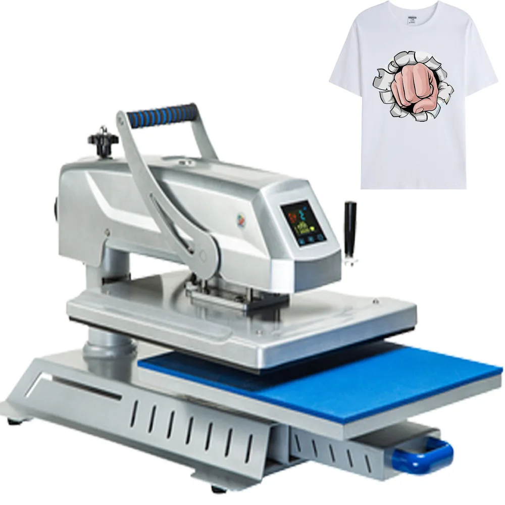 t-shirt printing machine heat press for clothing ouch Screen Control Rotary auto heat press machine