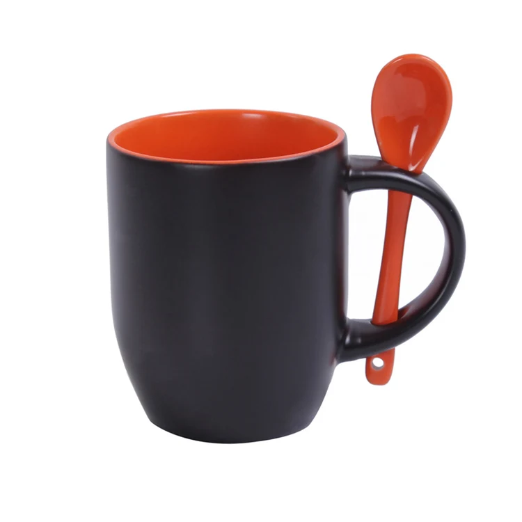 11oz Personalized Ceramic  sublimation  color-changing Coffee Mug with Spoon