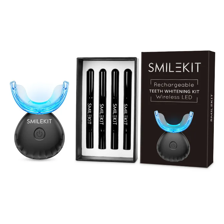 2024 Rechargeable Cordless Peroxide Free Red Blue Ray LED Light Wireless Teeth Whitening Kit  Teeth Whitening Machine