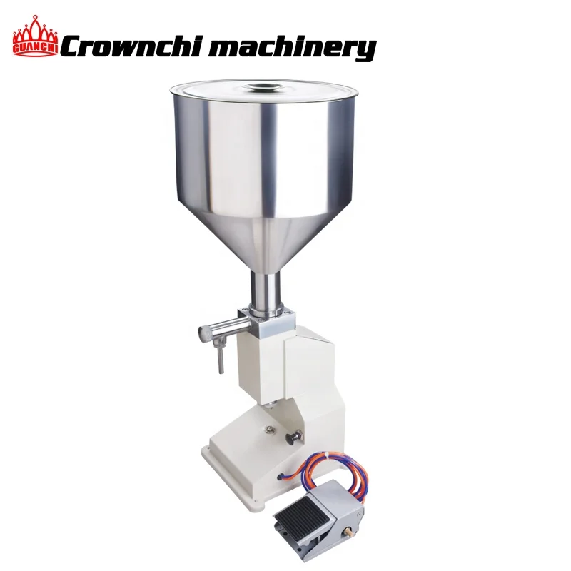 A02 Pneumatic Liquid Filling Machine semi-auto sauce filling machine for Cream Cosmetic Lotion