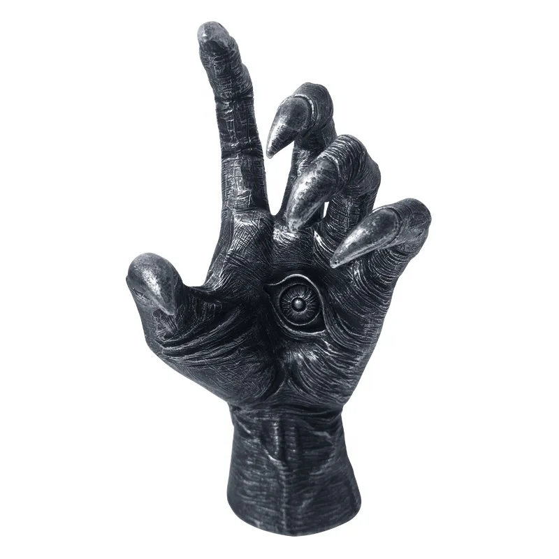 resin demon craft halloween pendant home living room ornaments hand shape sculpture folk crafts OEM desk decoration