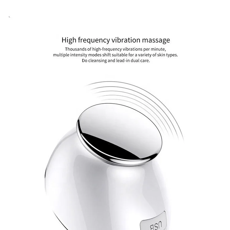 Private Label High Frequency Vibration Cleanser Ultrasound Massage  Facial Scrub Wash Face Cleaning Brush