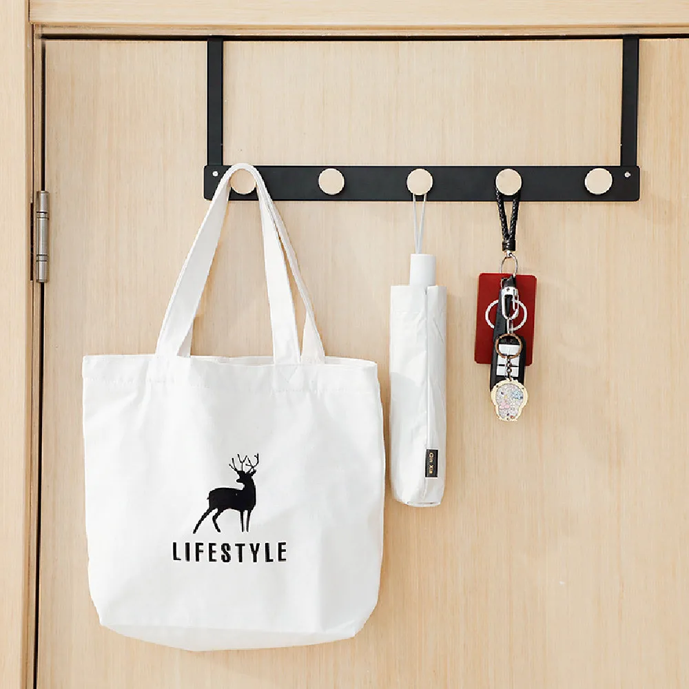 Over The Door Hooks Door Hanger Hook Rack Hanger Heavy-Duty Organizer for Coat Back-5 Hooks