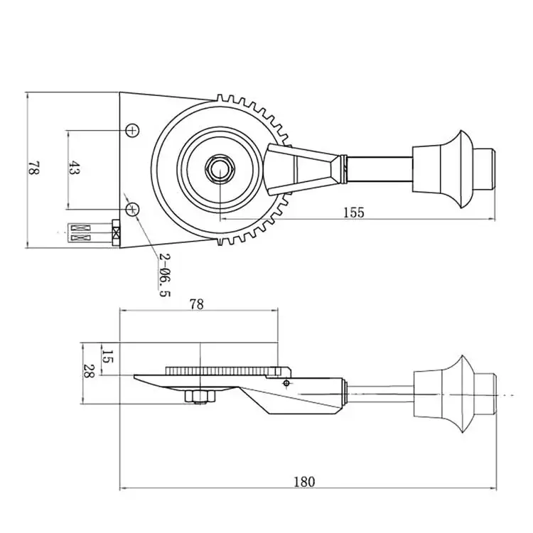 GJ1103A mini excavator hand throttle control lever