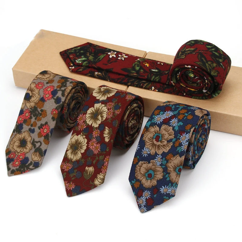 Top Quality 100% Cotton Print Neckties To Match Shirts WIth Private Label