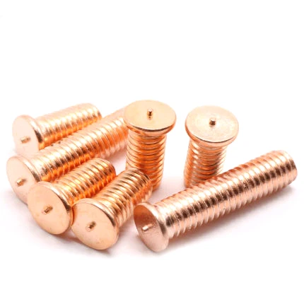 
Carbon steel brass welding screw factory stock steel copper plated sport welding stud iso13918 weld screw 