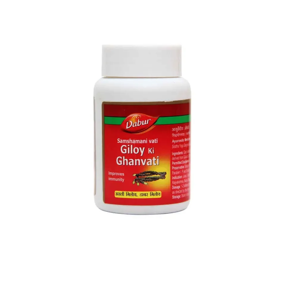 Dabur 100 Count Herbal Supplements Giloy Ki Ghanvati Tinospora Cordifolia Indian Health Care Product from Trusted Supplier