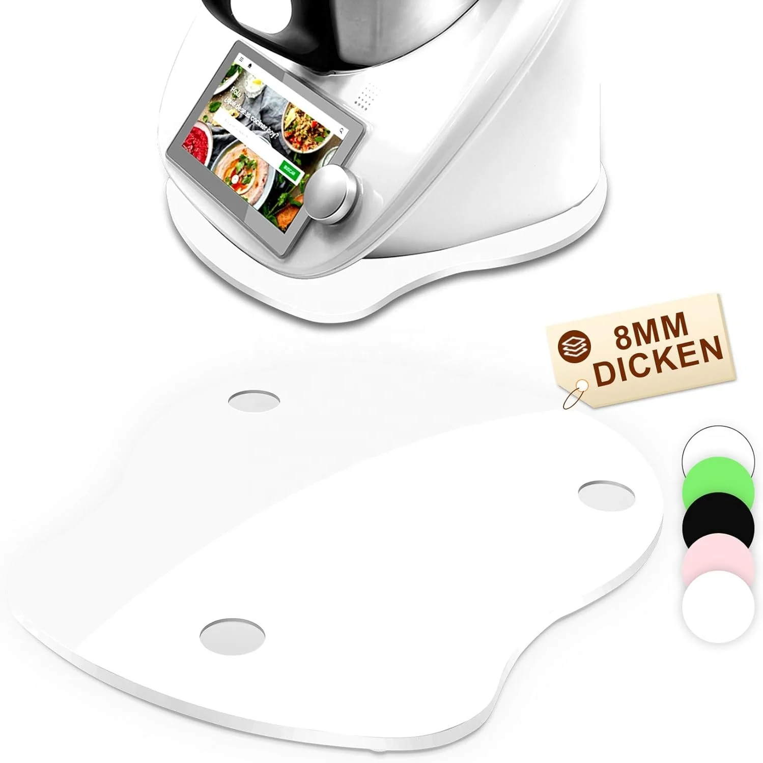 Glossy Black Thermomix TM6 TM5 Sliding Board Acrylic Quick Moving Rolling Board for Thermomix Vorwerk Food Processor TM 6 Access