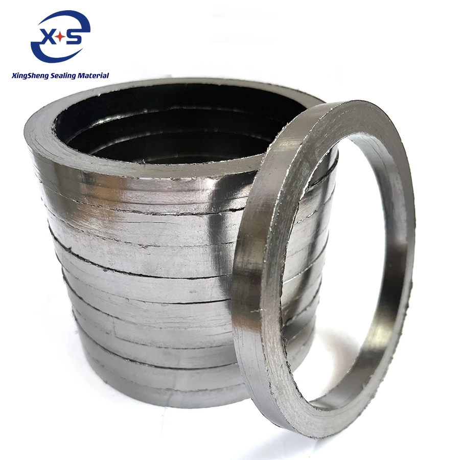 Flexible graphite packing ring for transportation pipeline flange accessories