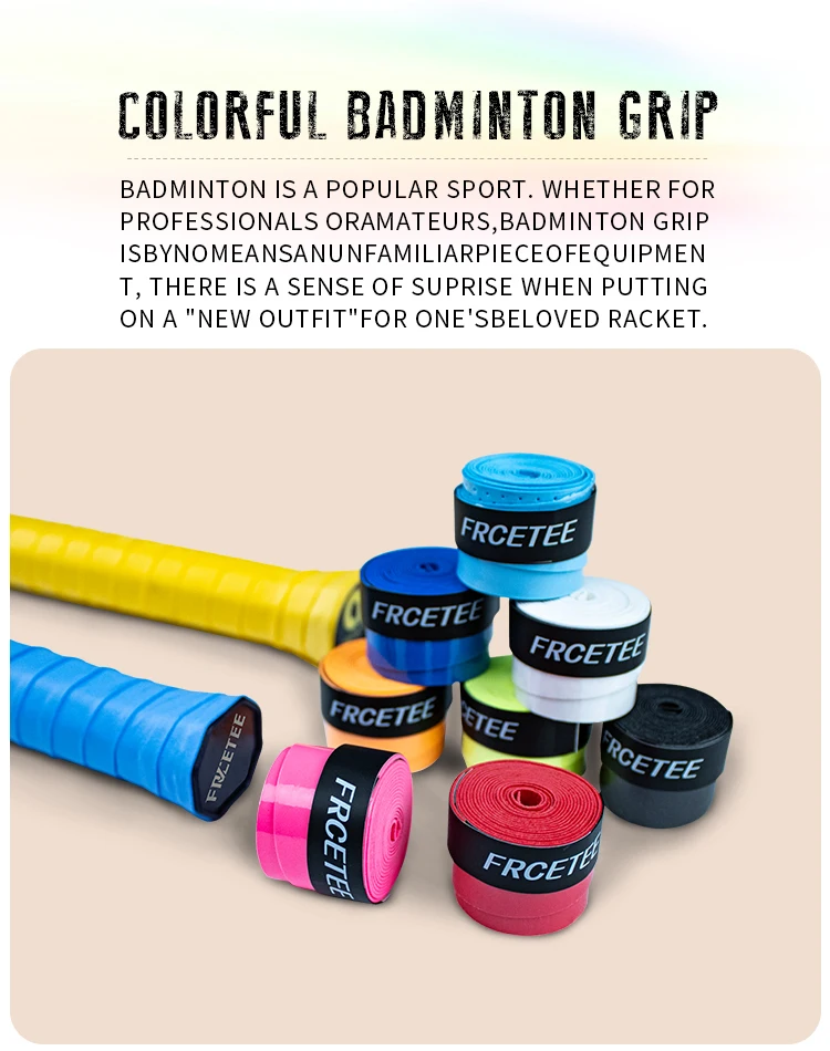 FRCETEE High Quality PU Tennis Badminton Pickleball Paddle Overgrip with Anti-Slip Water Absorption Padel Grip