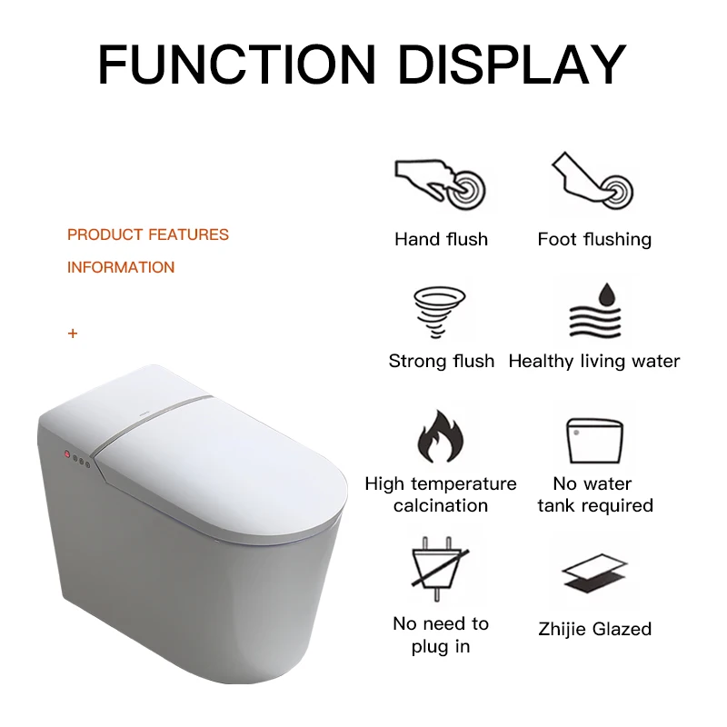 China Cheap Price Modern Design Ceramic Electronic Smart Bidet Toilet CE Certificate
