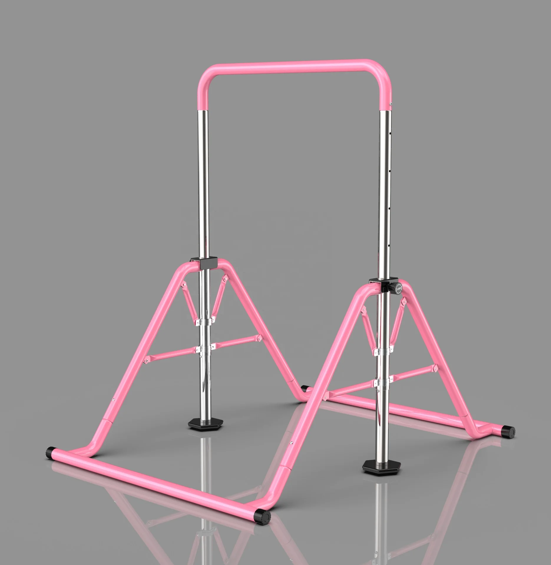 Home Use Folding Adjustable Colorful Children Pull Up Horizontal Bar For Gymnastics Playground