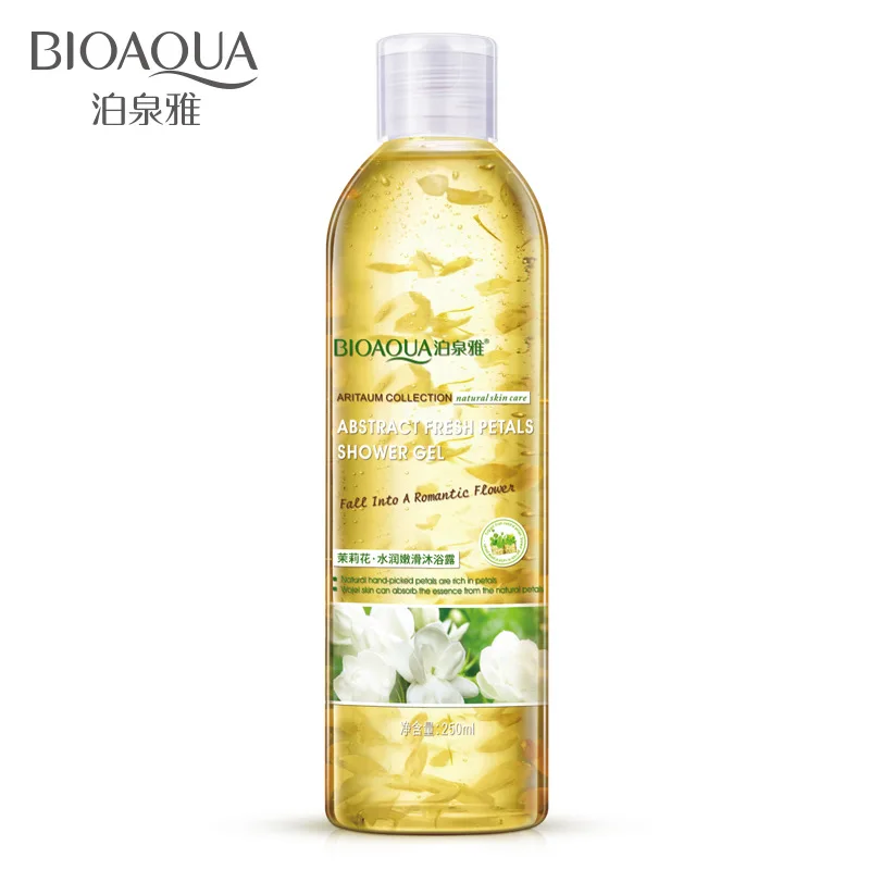 OEM Bioaqua private label Sakura romantic cleansing skin care beauty bath wash organic natural  close skin shower gel