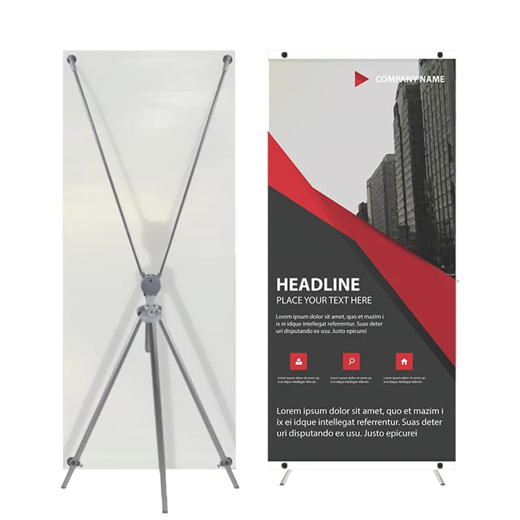 
Customized Adjustable X Banner Display Stand American Aluminum Alloy Advertising Stand Outdoor Promotion Display Stand 