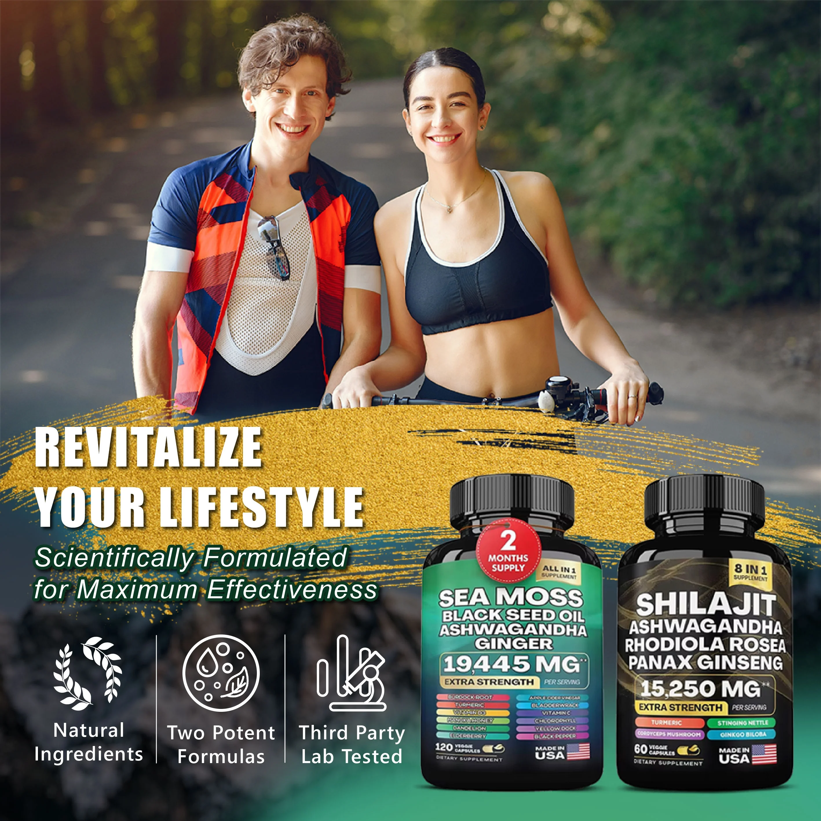 Wholesale Nutritional Supplement Price Of Shilajit Himalayan Sea Moss Shilajit Wildcrafted Sea Moss Vegan Ashwagandha Capsules