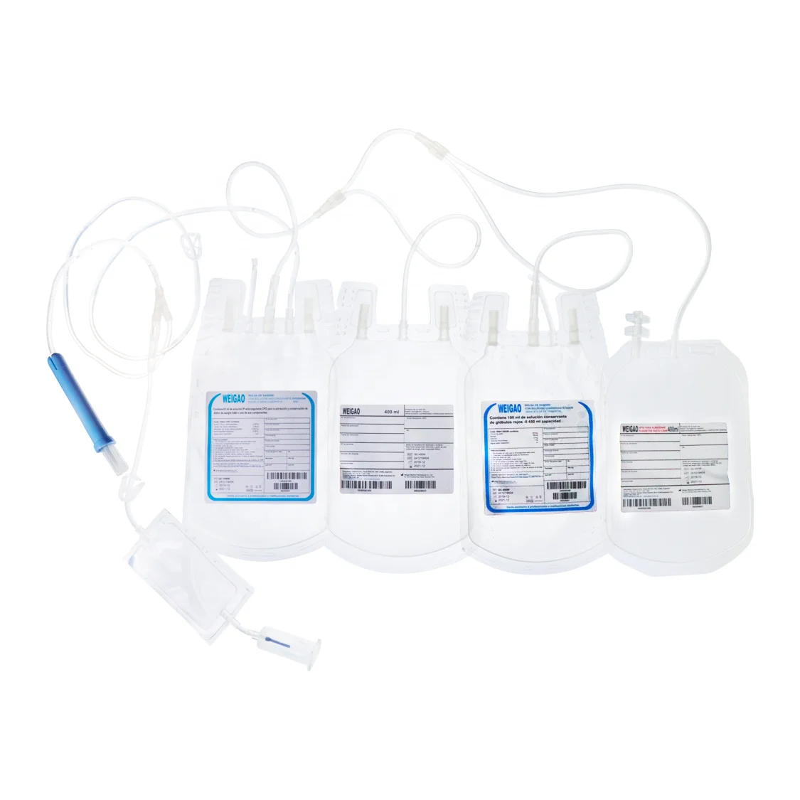 WEGO brand high quality low price Single Plastic Blood Bag medical disposable blood bag