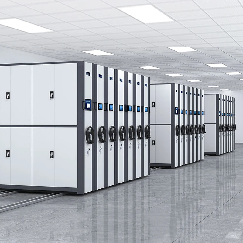 Intelligent Mobile File cabinet Compact Shelving Metal School Library smart control Movable Rack Book Mobile Shelving