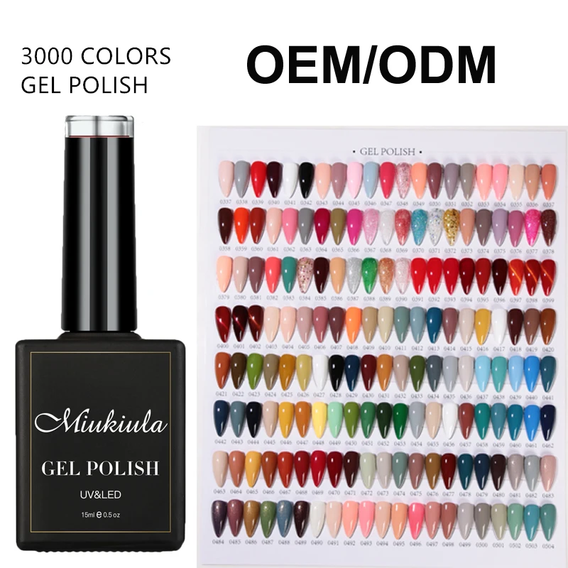 Miukiula Gel Polish Semi Permanent Gel Varnish For Nails Manicure Classic Color Gel Nail Polish Primer Nail Art