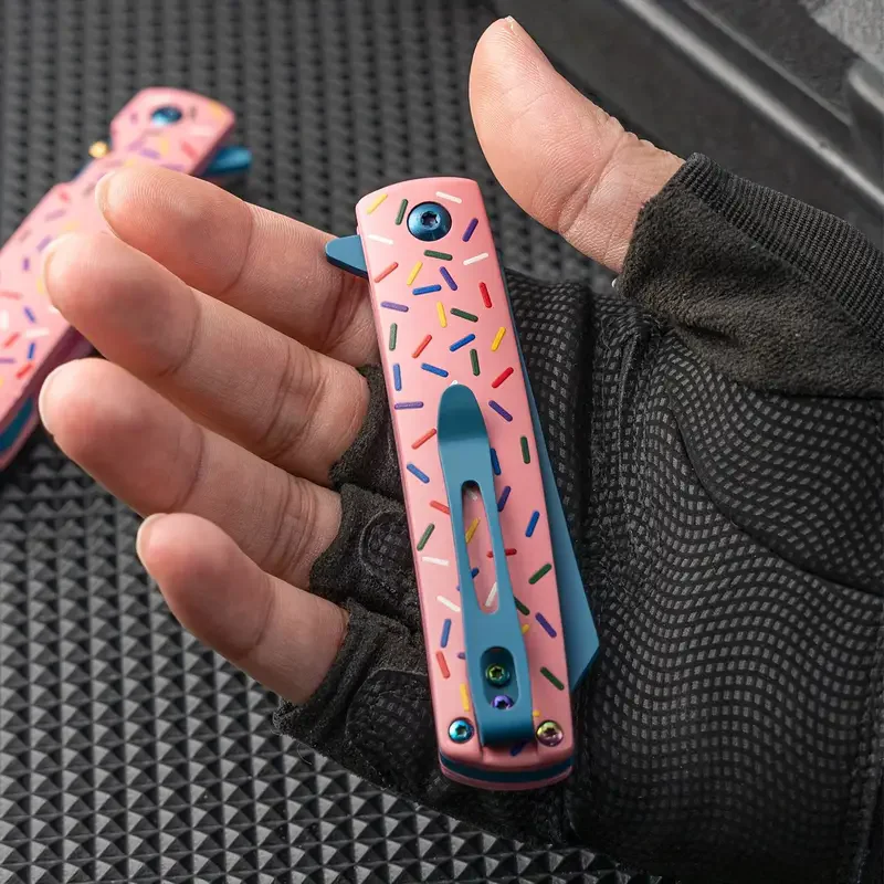 High quality 3D printing handle sharp portable tactical EDC small folding pocket knife for outdoor