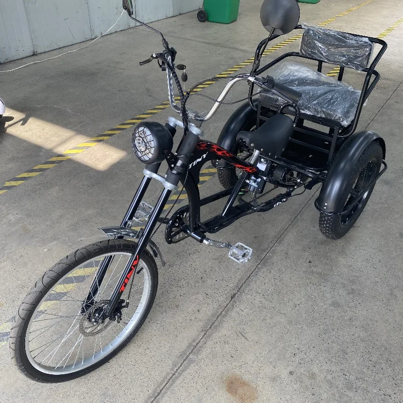 New pedal three-wheeled bicycle lithium battery aluminum alloy electric three-wheeled moped