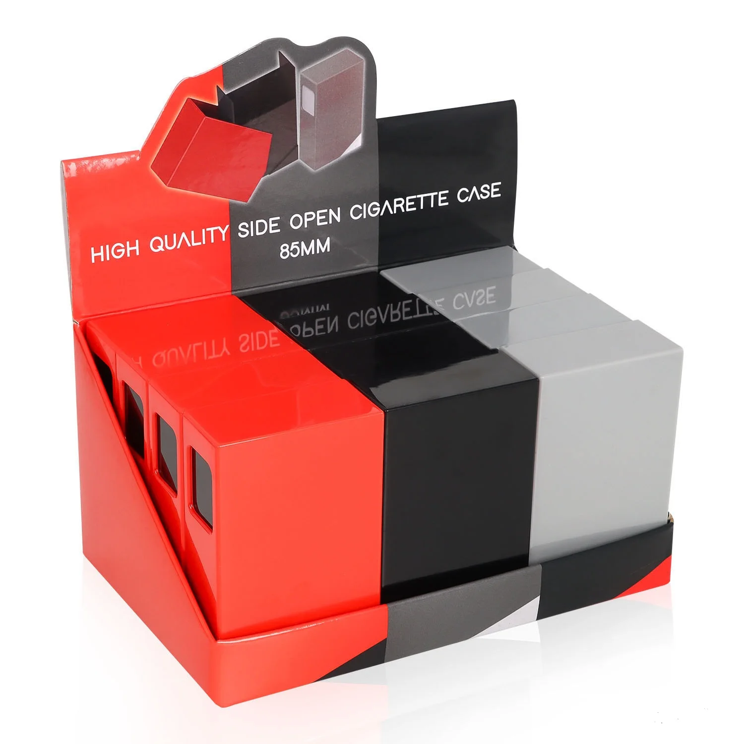 Wholesale Best-Selling Plastic Cigarette Boxes Three Color Mixed Cigarette Boxes Support Customization Smoking Case