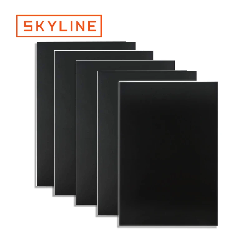 Custom Blank adhesive Sticker Removeable Writeable black A4 paper Label Sticker sheet