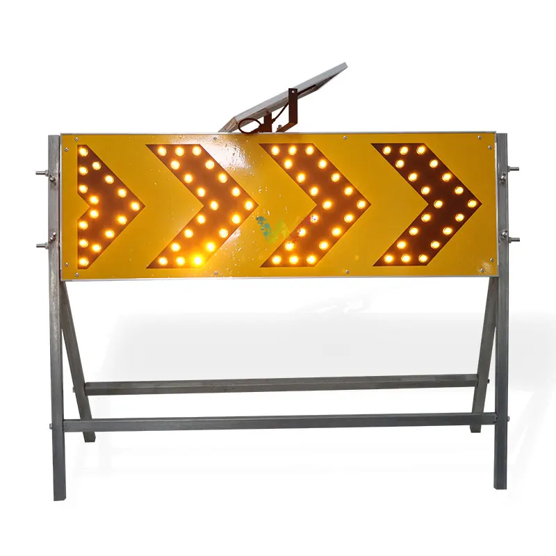 Solar Powered Trailer Mounted  Led Arrow Board With Stand Yellow FlashingTraffic Guide Light Traffic Arrow Board