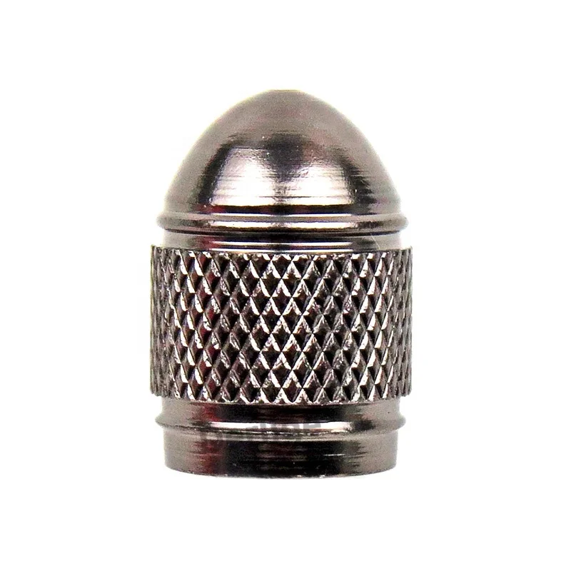 Bullet Valve Stem Caps Black Aluminum Alloy Tyre Wheel Air Dust Valve Caps Metal Dome Cone Shape Car Tire caps