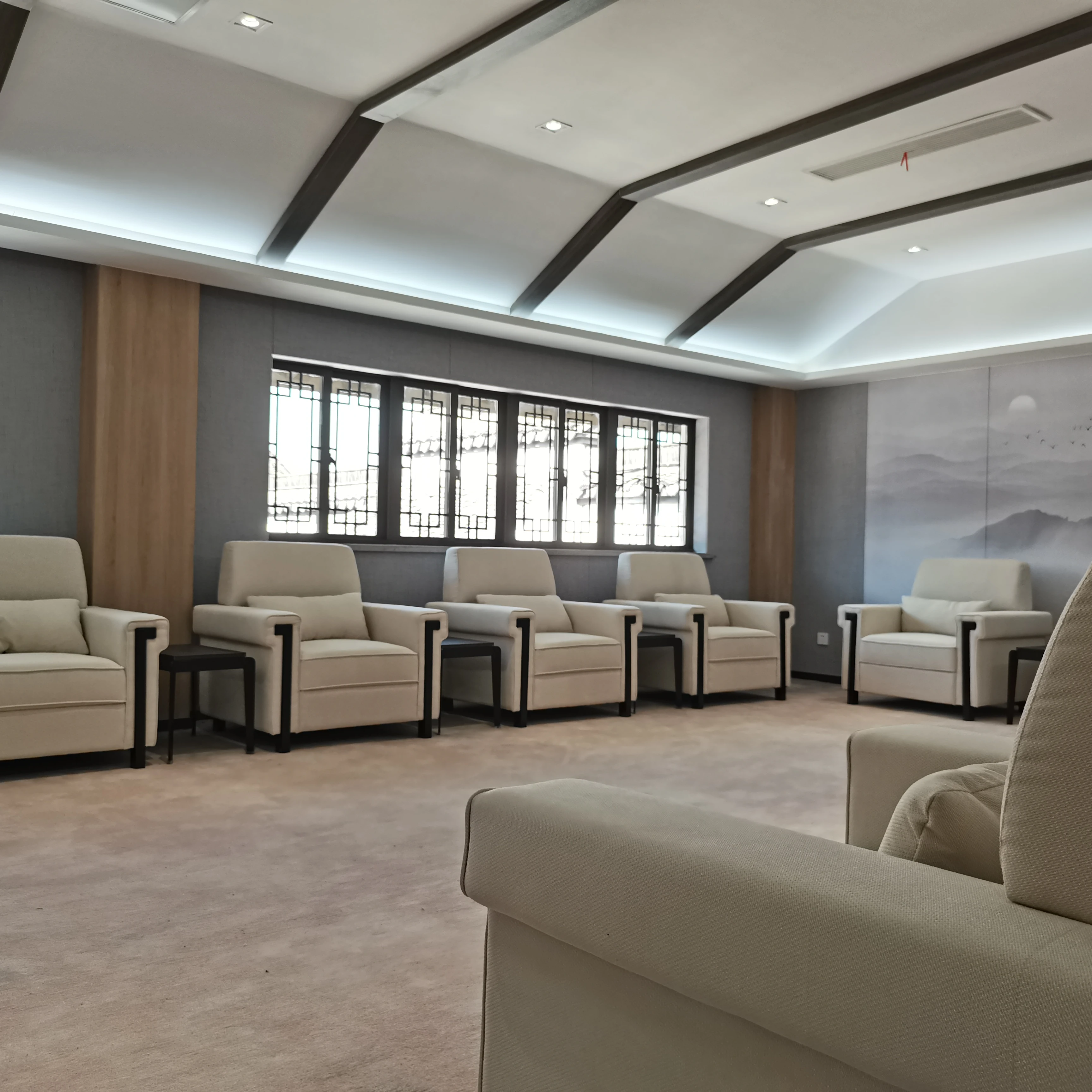 Modern Design Office Furniture High-Level Executive VIP Reception 1-Seater Leather Sofa Set for Living Room Use