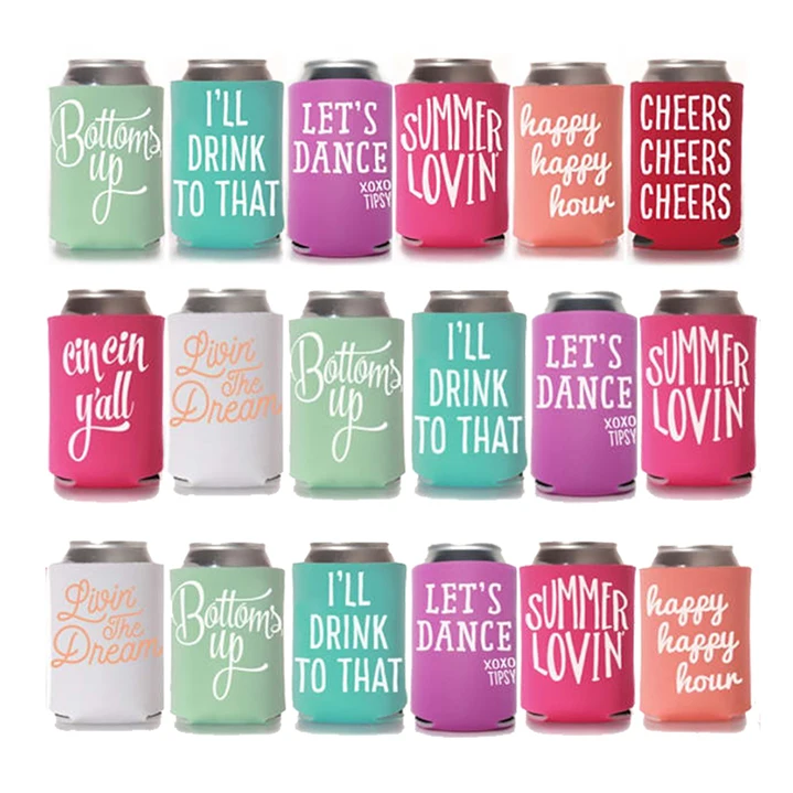 Promotional Products Neoprene Can Cooler Universal Stubby Holder 12oz Neoprene Sublimation Coozies