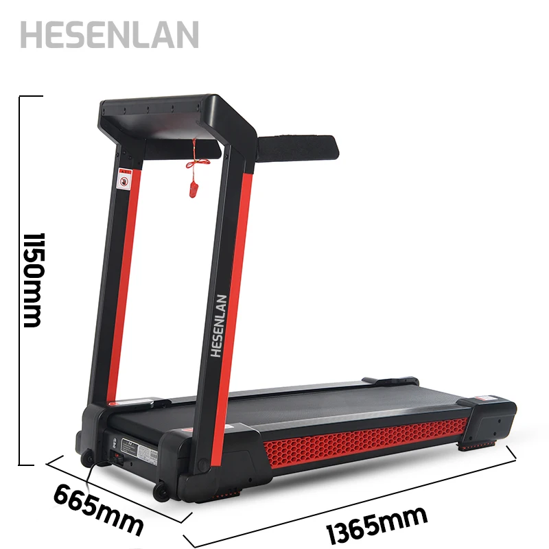 Hesenlan Magnetic Suspension Honeycomb Shock Absorption New Generation Motorized Running Machine Cheap Price Treadmill