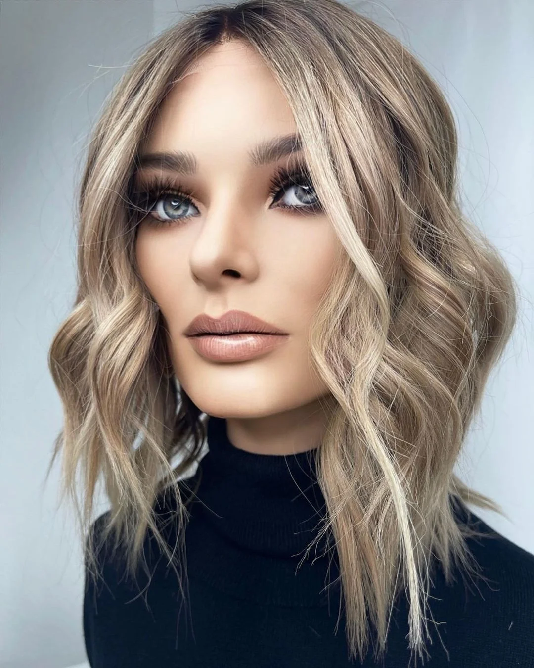 Top Quality Double Drawn 100% European Human Hair Natural Wave Bob Highlight Blonde 5*5 Closure Wigs Jewish Kosher Wig