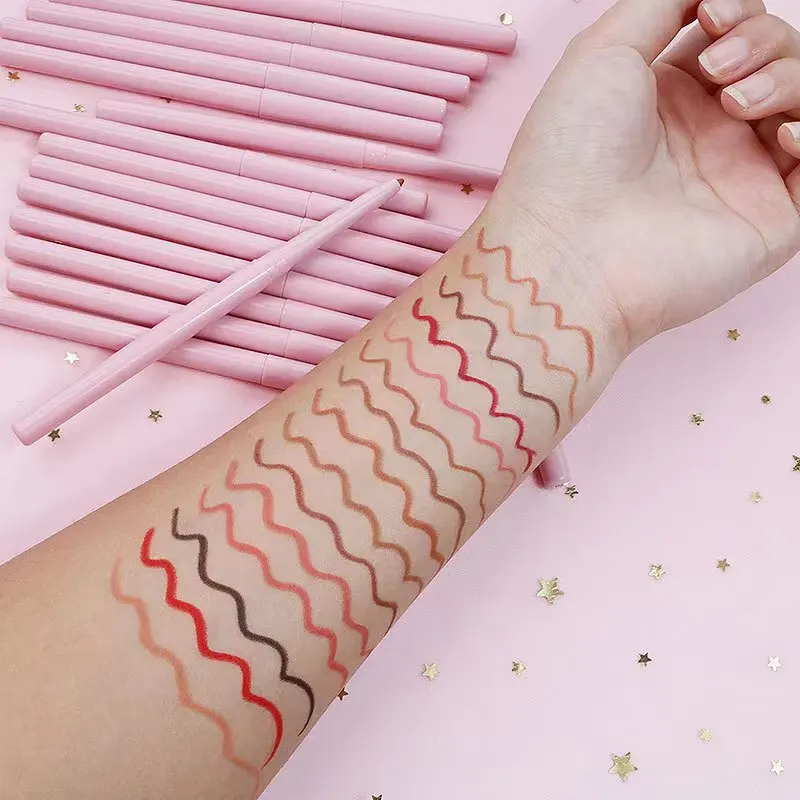 Custom Long Lasting Lip Liner Your Logo Vegan Cruelty Free Waterproof Twist Lipliner