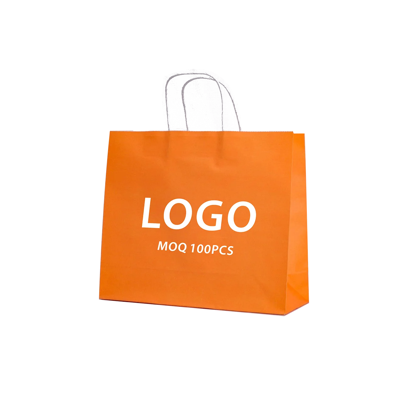 Custom Paper Package Bags with Your Own Logo White Brown Kraft Gift Craft Shopping Paper Bag With Handles