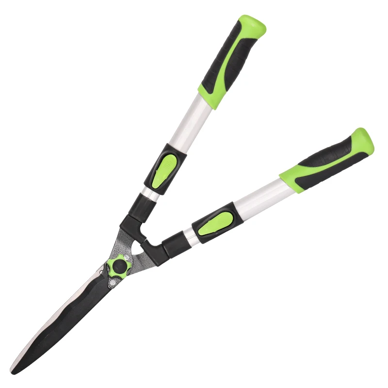 Rust-Proof Non-Stick Ptfe Coating Hedge Shears Portable Extendable Aluminium Handle Hedge Shears