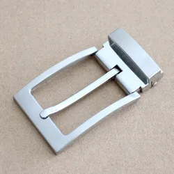 Minimalist Silver Zinc Alloy Clasp Metal Leather Clip Type Pin Belt Buckle