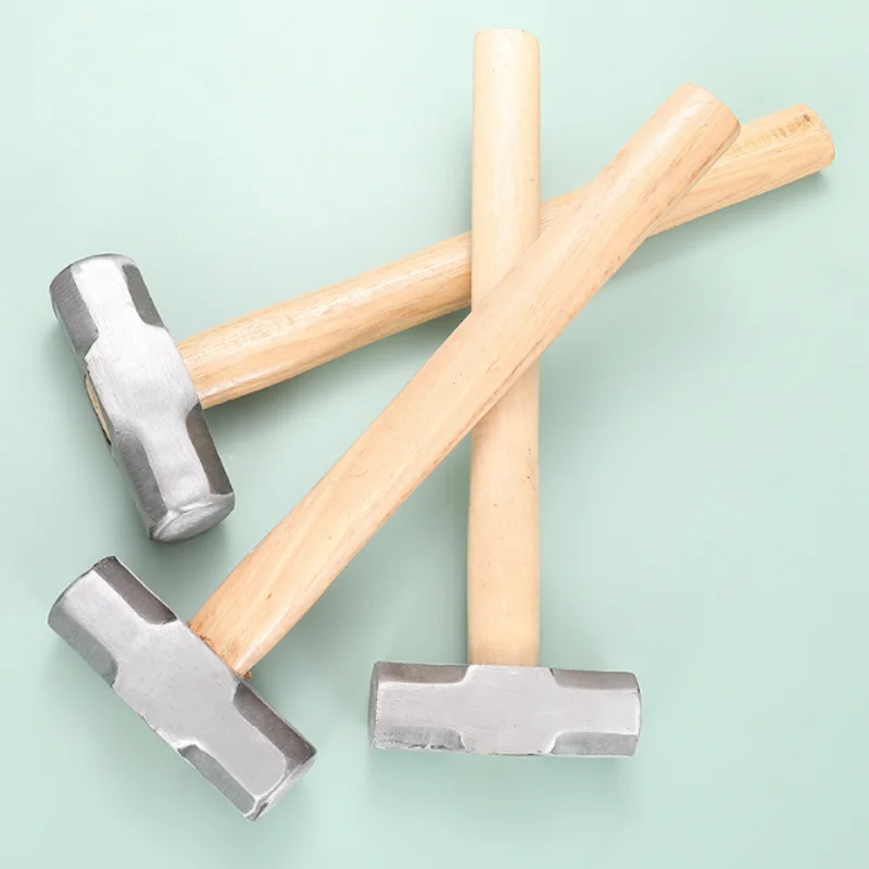 Sledge hammer with wood handle, conforms with GS standard