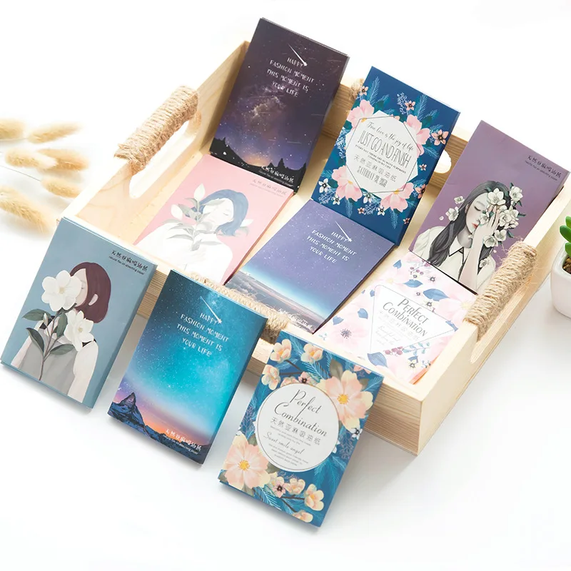 
50pcs/pack Flax Pulp fiber Refreshing Oil Absorbing Tissues Face Oil Blotting Paper Makeup Absorbing Sheets Easy Carry Film 