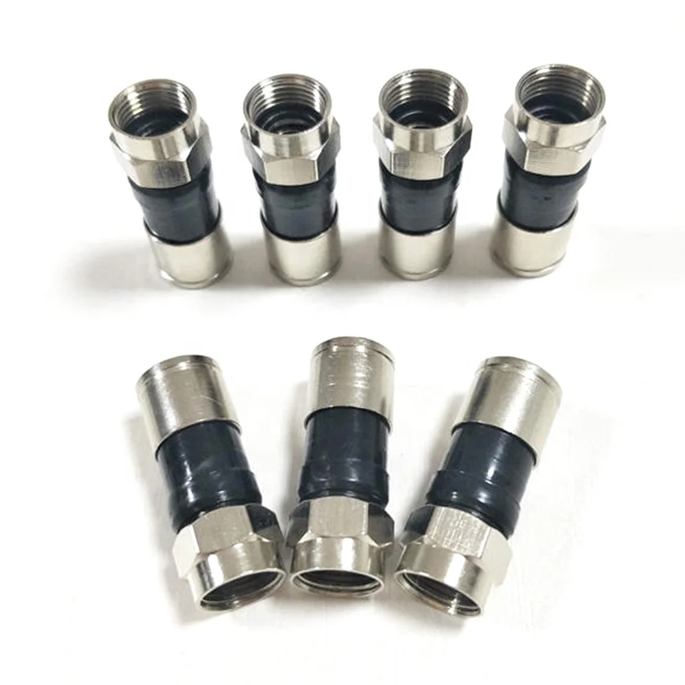 Low Loss RG59 RG11 Rg6 Coax Cable Cord Extender For HD TV 3Ft RG6 Patch Cable Black Coaxial Cable 75 Ohm With F Connector