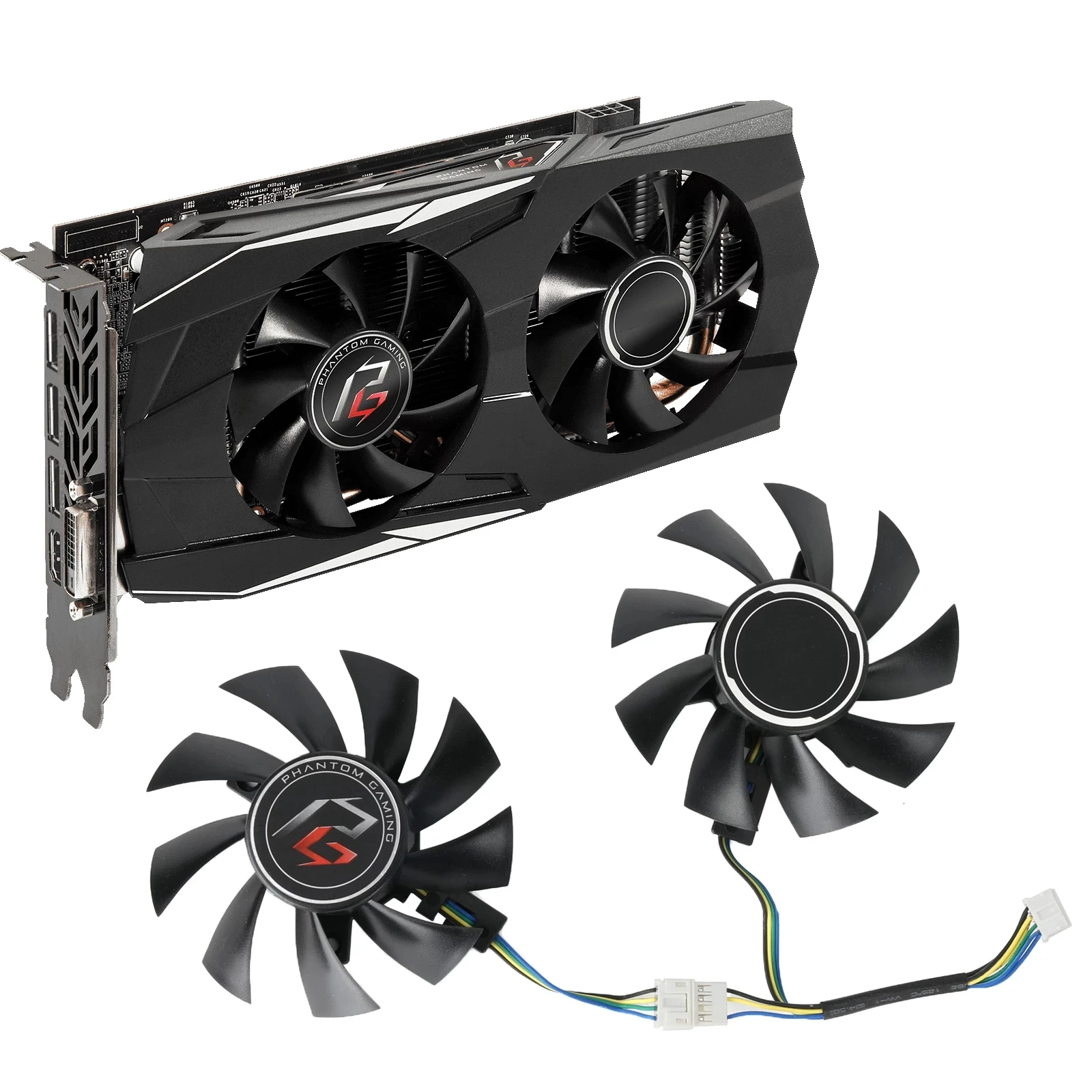75 мм FD8015U12D 12V 0.5A PG D RX580 RX570 графического процессора вентилятор для ASrock RX 570 580 Phantom игровая Видеокарта