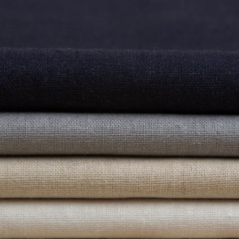 Eco Friendly 55%linen 45% Viscose 10x10/44x38  Blended Woven Fabric for Garment