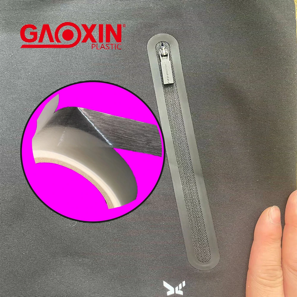 Hot melt adhesive tape tpu film fabric iron on adhesive tape for outdoor clothing zippers placket bonding pocket cover hat