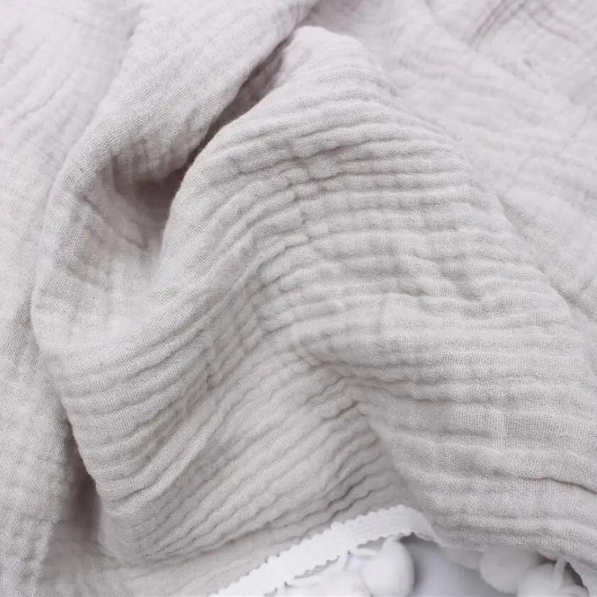 Super Soft Breathable Organic Tassel Jersey Cotton Muslin Receiving Swaddle Warp Baby for Newborn