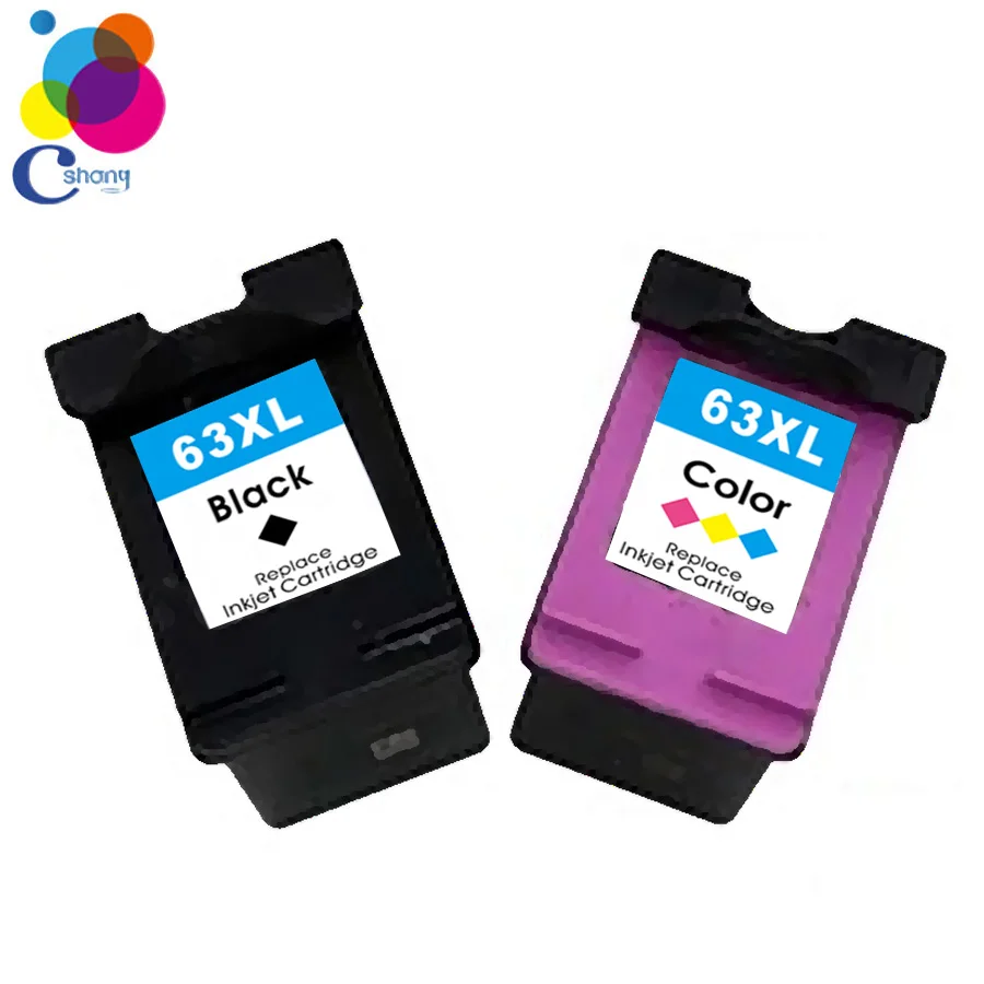 2020 Remanufactured compatible ink cartridge for HP 63xl color black for Deskjet  2130 3630 4520 1111 4650 5740 printer