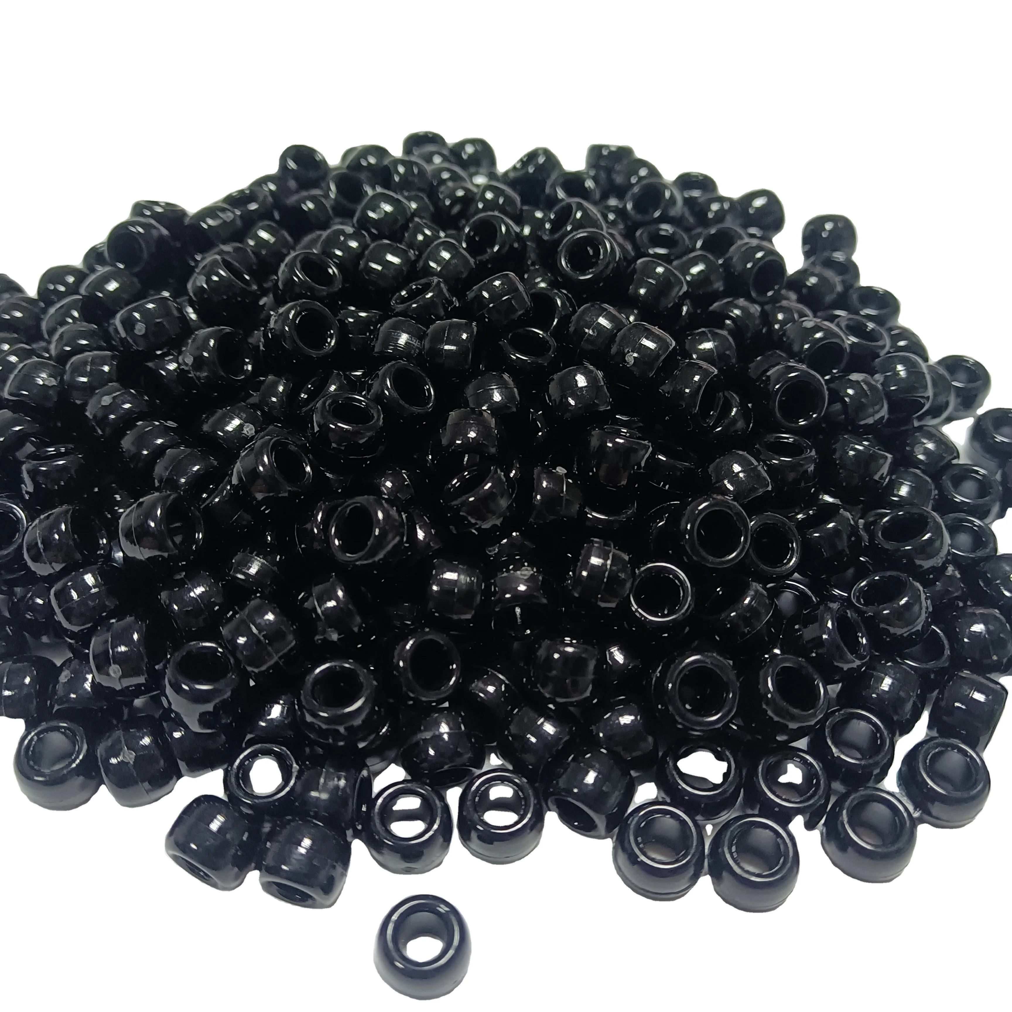 Opaque Black 9mm 1000 pieces -Big Value Pony Beads beads for jewelry making diy   Plastic Beads Toys