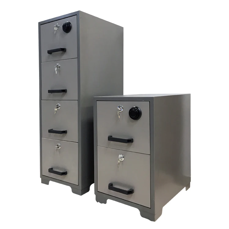 4 ящика несгораемый шкаф замок с ключом 2 Выдвижных Ящиков огнезащитный наполнение шкаф офисного использования документов огнеупорный Сейф