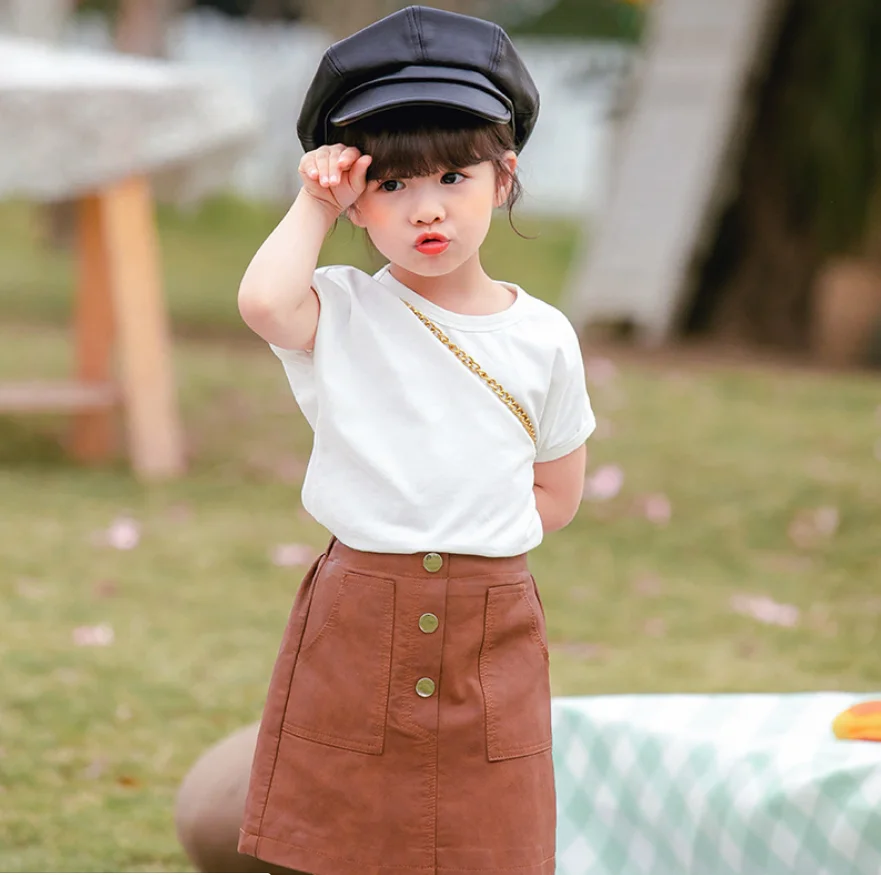 
2020 new style pure color factory direct simple design t-shirt baby kids 